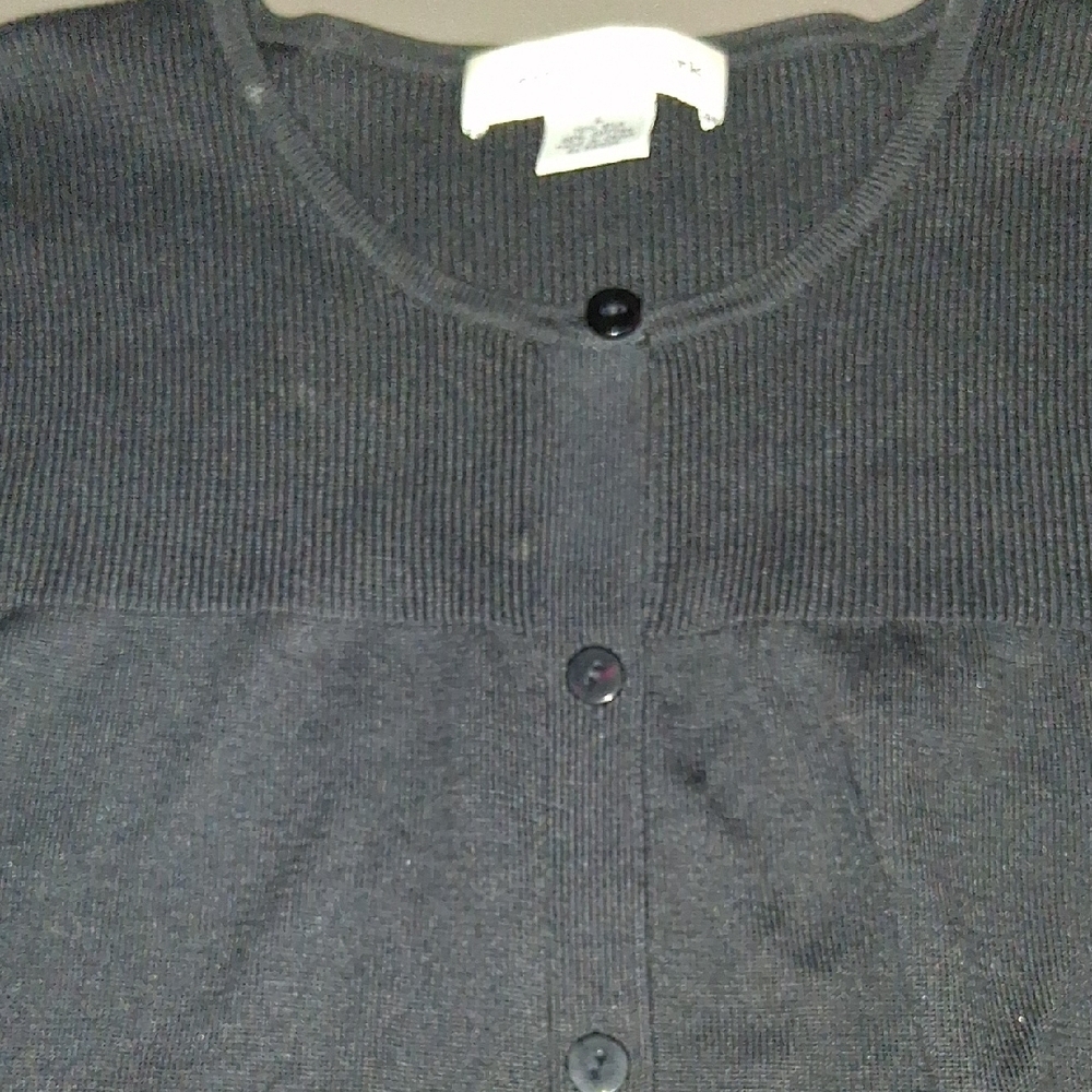 Vintage Preston & York Black Women's Cardigan 70% Silk 30% Cotton Size L